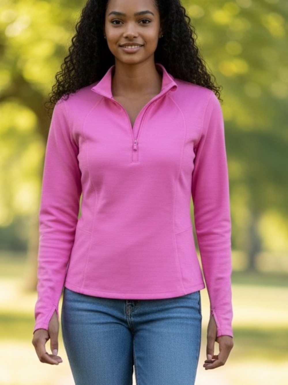 Spyder Pink Quarter-Zip Pullover